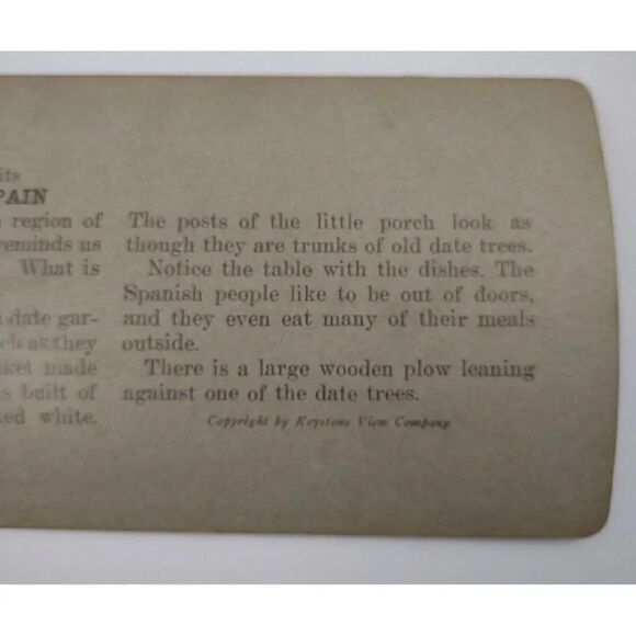 Lady Sorting Dates in Spain Keystone Stereoview - Picture 6 of 8